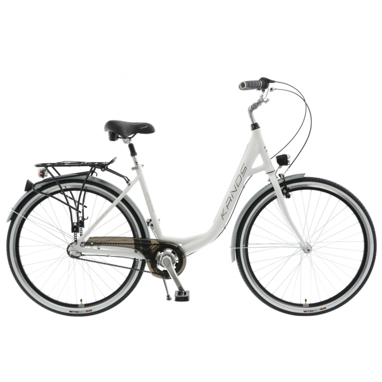 Mestský bicykel 28" Kands Opera Nexus 3-prevodový bielo-čierny matný hliníkový 17" 